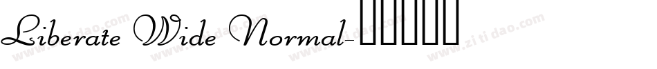 Liberate Wide Normal字体转换